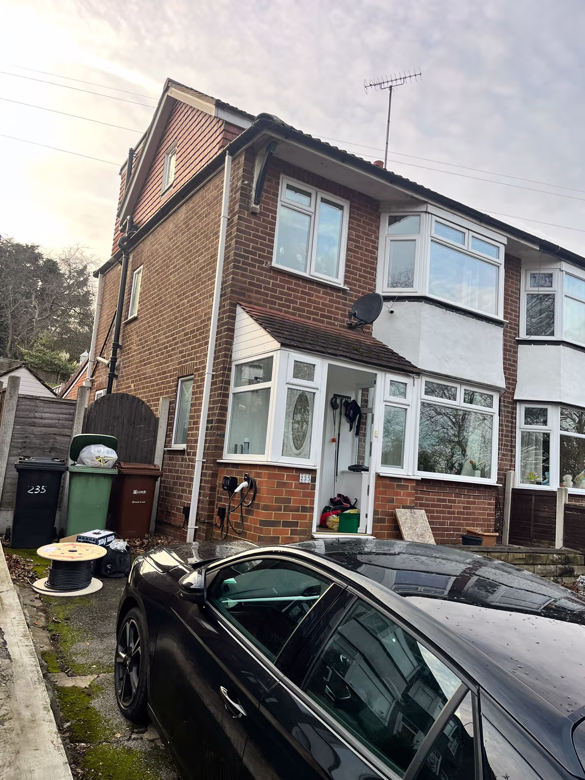 A Leeds semi-detached home during a Renewable Leeds job